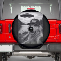 Dog Selfie With Alien UFO Spare Tire Cover Funny Fishing Golden Retriever Smoking Dog Lover - Wonder Print Shop