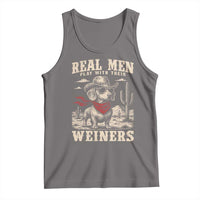 Funny Dachshund Cowboy Tank Top Real Men Play With Their Weiners - Wonder Print Shop