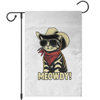 Vintage Cowboy Cat Garden Flag Retro 90s Western Country Rodeo Meowdy Partner - Wonder Print Shop
