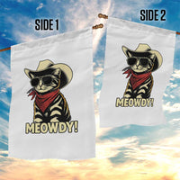 Vintage Cowboy Cat Garden Flag Retro 90s Western Country Rodeo Meowdy Partner - Wonder Print Shop