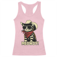 Vintage Cowboy Cat Racerback Tank Top Retro 90s Western Country Rodeo Meowdy Partner - Wonder Print Shop