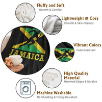 Jamaican Flag Track And Field Throw Blanket Retro Vintage Jamaica Runner Track Team - Wonder Print Shop