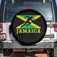 Jamaican Flag Track And Field Spare Tire Cover Retro Vintage Jamaica Runner Track Team - Wonder Print Shop