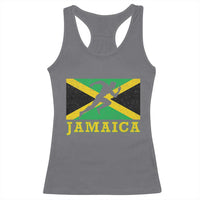 Jamaican Flag Track And Field Racerback Tank Top Retro Vintage Jamaica Runner Track Team - Wonder Print Shop