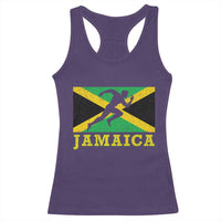 Jamaican Flag Track And Field Racerback Tank Top Retro Vintage Jamaica Runner Track Team - Wonder Print Shop
