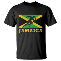 Jamaican Flag Track And Field T Shirt Retro Vintage Jamaica Runner Track Team - Wonder Print Shop