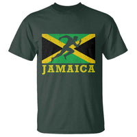 Jamaican Flag Track And Field T Shirt Retro Vintage Jamaica Runner Track Team - Wonder Print Shop