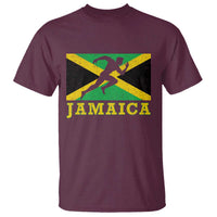 Jamaican Flag Track And Field T Shirt Retro Vintage Jamaica Runner Track Team - Wonder Print Shop