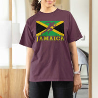 Jamaican Flag Track And Field T Shirt For Women Retro Vintage Jamaica Runner Track Team - Wonder Print Shop