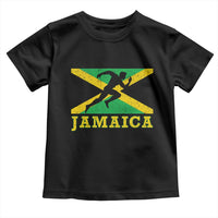 Jamaican Flag Track And Field Toddler T Shirt Retro Vintage Jamaica Runner Track Team - Wonder Print Shop