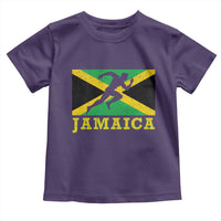 Jamaican Flag Track And Field Toddler T Shirt Retro Vintage Jamaica Runner Track Team - Wonder Print Shop
