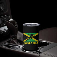 Jamaican Flag Track And Field Tumbler Cup Retro Vintage Jamaica Runner Track Team - Wonder Print Shop
