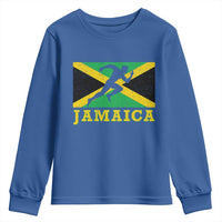 Jamaican Flag Track And Field Youth Sweatshirt Retro Vintage Jamaica Runner Track Team - Wonder Print Shop