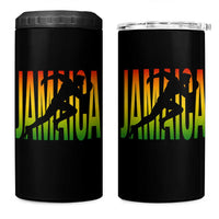 Jamaica Track And Field 4 in 1 Can Cooler Tumbler Retro Vintage Sport Jamaican Flag - Wonder Print Shop