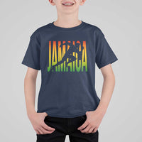 Jamaica Track And Field T Shirt For Kid Retro Vintage Sport Jamaican Flag - Wonder Print Shop