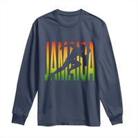 Jamaica Track And Field Long Sleeve Shirt Retro Vintage Sport Jamaican Flag - Wonder Print Shop