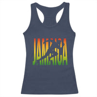 Jamaica Track And Field Racerback Tank Top Retro Vintage Sport Jamaican Flag - Wonder Print Shop