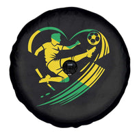 Jamaica Soccer Spare Tire Cover Jamaican Flag Reggae Football Caribbean Pride - Wonder Print Shop