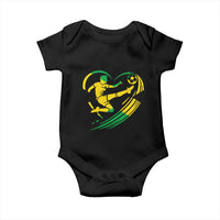 Jamaica Soccer Baby Onesie Jamaican Flag Reggae Football Caribbean Pride - Wonder Print Shop