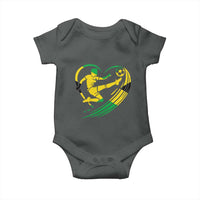 Jamaica Soccer Baby Onesie Jamaican Flag Reggae Football Caribbean Pride - Wonder Print Shop