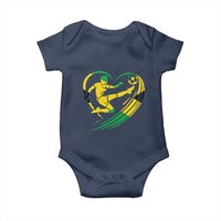 Jamaica Soccer Baby Onesie Jamaican Flag Reggae Football Caribbean Pride - Wonder Print Shop