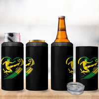 Jamaica Soccer 4 in 1 Can Cooler Tumbler Jamaican Flag Reggae Football Caribbean Pride - Wonder Print Shop