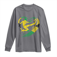 Jamaica Soccer Long Sleeve Shirt Jamaican Flag Reggae Football Caribbean Pride - Wonder Print Shop