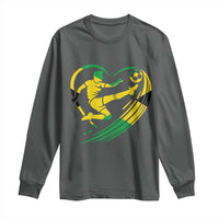 Jamaica Soccer Long Sleeve Shirt Jamaican Flag Reggae Football Caribbean Pride - Wonder Print Shop