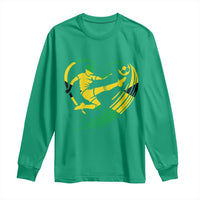 Jamaica Soccer Long Sleeve Shirt Jamaican Flag Reggae Football Caribbean Pride - Wonder Print Shop