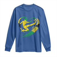 Jamaica Soccer Long Sleeve Shirt Jamaican Flag Reggae Football Caribbean Pride - Wonder Print Shop