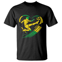 Jamaica Soccer T Shirt Jamaican Flag Reggae Football Caribbean Pride - Wonder Print Shop