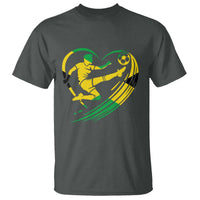 Jamaica Soccer T Shirt Jamaican Flag Reggae Football Caribbean Pride - Wonder Print Shop