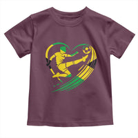 Jamaica Soccer Toddler T Shirt Jamaican Flag Reggae Football Caribbean Pride - Wonder Print Shop