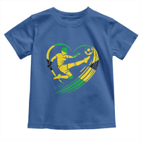 Jamaica Soccer Toddler T Shirt Jamaican Flag Reggae Football Caribbean Pride - Wonder Print Shop