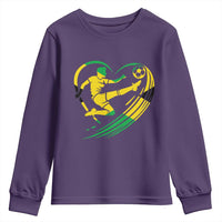 Jamaica Soccer Youth Sweatshirt Jamaican Flag Reggae Football Caribbean Pride - Wonder Print Shop
