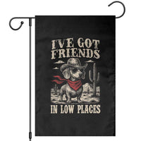 Funny Dachshund Cowboy Garden Flag Ive Got Friends In Low Places - Wonder Print Shop