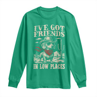 Funny Dachshund Cowboy Long Sleeve Shirt Ive Got Friends In Low Places - Wonder Print Shop