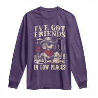 Funny Dachshund Cowboy Long Sleeve Shirt Ive Got Friends In Low Places - Wonder Print Shop