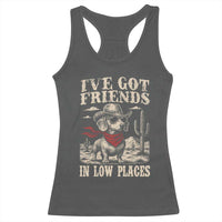 Funny Dachshund Cowboy Racerback Tank Top Ive Got Friends In Low Places - Wonder Print Shop