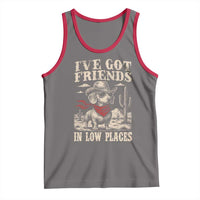 Funny Dachshund Cowboy Tank Top Ive Got Friends In Low Places - Wonder Print Shop