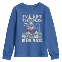 Funny Dachshund Cowboy Youth Sweatshirt Ive Got Friends In Low Places - Wonder Print Shop