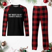My Wife Is My Favorite Problem Funny Husband Marriage Graphic Plaid Pajama Set