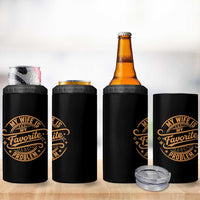 My Wife Is My Favorite Problem Funny Husband Sayings 4 in 1 Can Cooler Tumbler