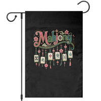 Funny Mahjong Lovers Garden Flag Funny Mahjong Lovers Chinese Game Floral Vintage Aesthetic Graphic