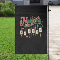 Funny Mahjong Lovers Garden Flag Funny Mahjong Lovers Chinese Game Floral Vintage Aesthetic Graphic