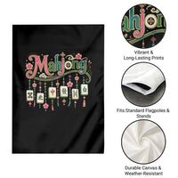 Funny Mahjong Lovers Garden Flag Funny Mahjong Lovers Chinese Game Floral Vintage Aesthetic Graphic