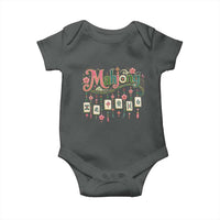 Funny Mahjong Lovers Baby Onesie Funny Mahjong Lovers Chinese Game Floral Vintage Aesthetic Graphic