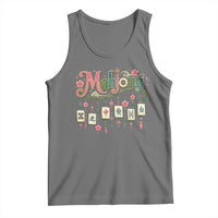 Funny Mahjong Lovers Tank Top Funny Mahjong Lovers Chinese Game Floral Vintage Aesthetic Graphic
