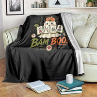 Halloween Ghost Playing Mahjong Spooky Boo Funny Costume Throw Blanket Mahjong Lover Gift
