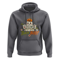 Halloween Ghost Playing Mahjong Spooky Boo Funny Costume Hoodie Mahjong Lover Gift